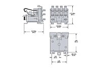 PM Series - Open Style Power Relays - Dimensional Picture